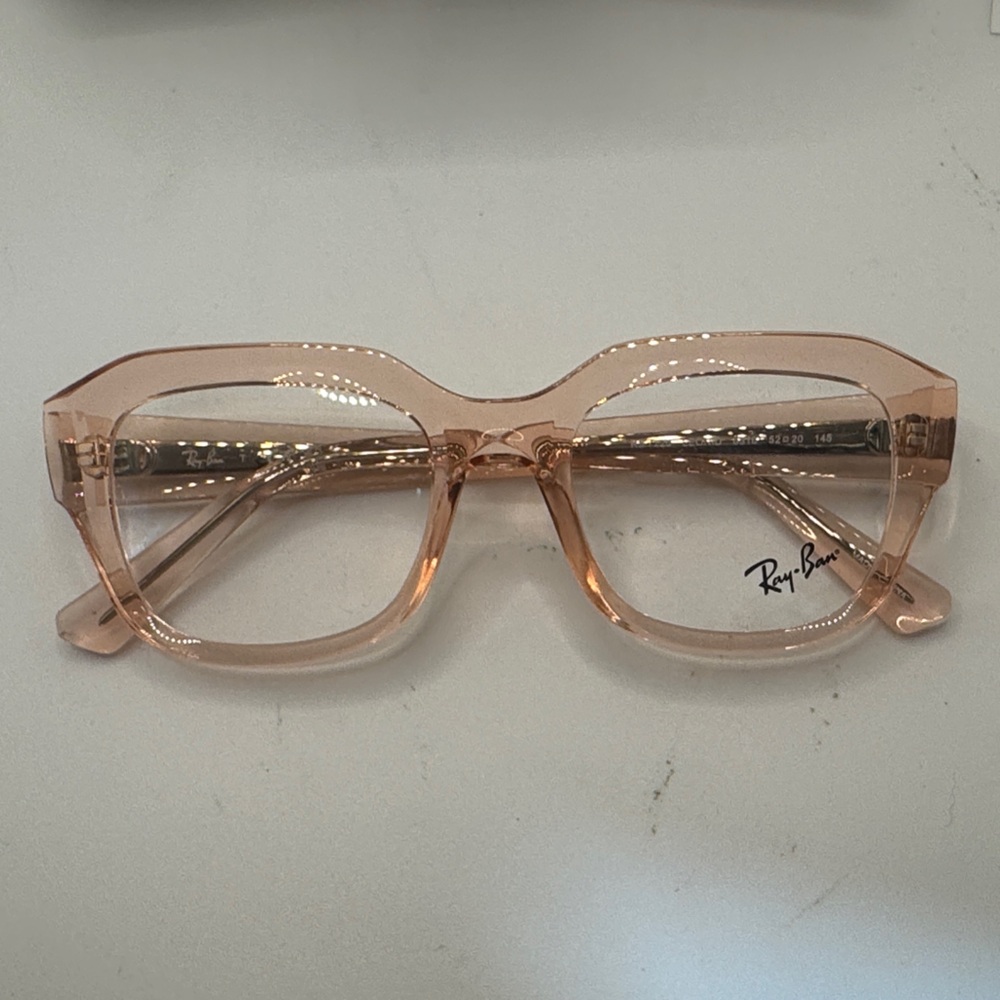 NWT Ray-Ban Light Pink Square Glasses orx7225